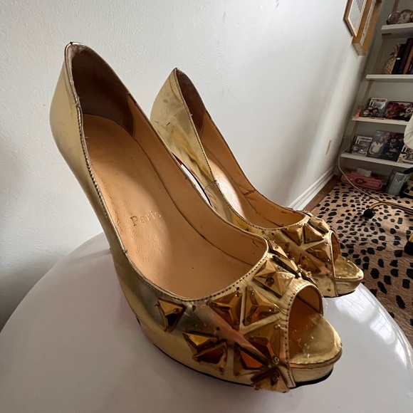 Designer inspired gold pumps size euro 40 - Picture 6 of 14